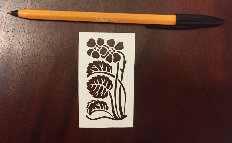 decorative vector ornaments papercutting 013 with pen for scale