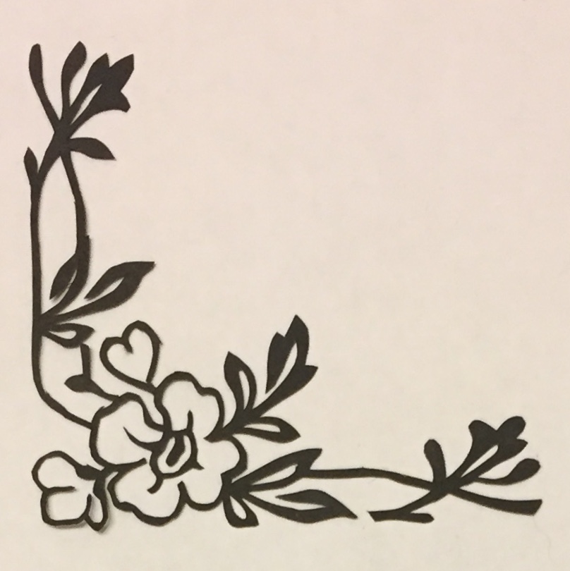 Latest papercutting designs - corner flower